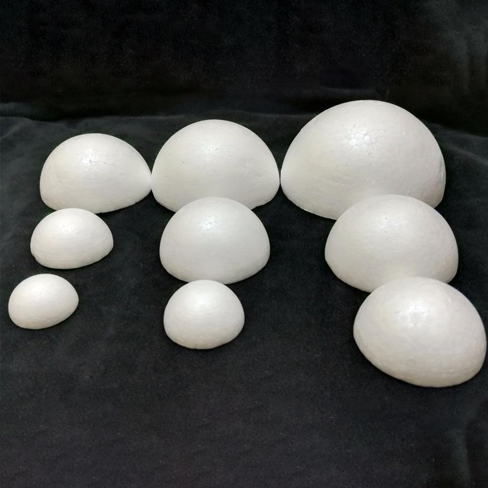 1pc 15cm/18cm/20cm/25cm Half Round Polystyrene Foam Ball For DIY Christmas Natal Kids Painted Wed Party Flower Ball Decor