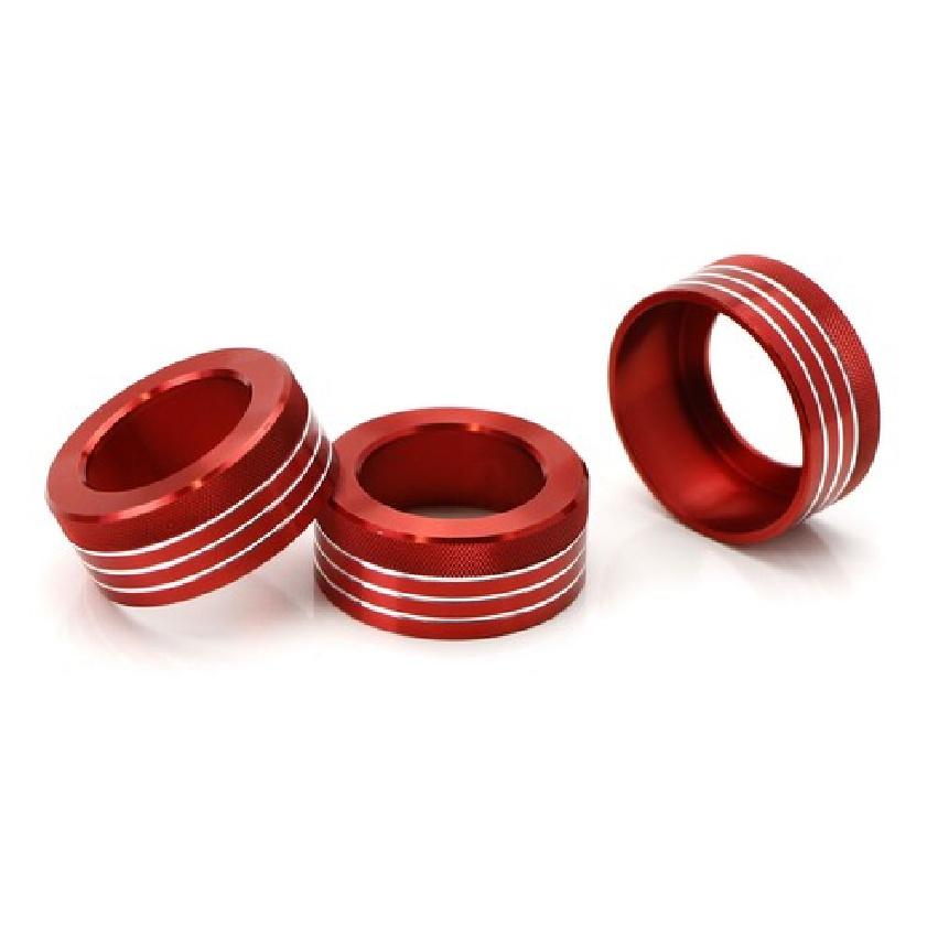 Red AC Climate Control Switch Knob Ring Covers For Scion FR-S, Toyota 86, BRZ