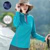 Damen Schnelltrocknendes Langarm-Laufshirt mit Farbblock