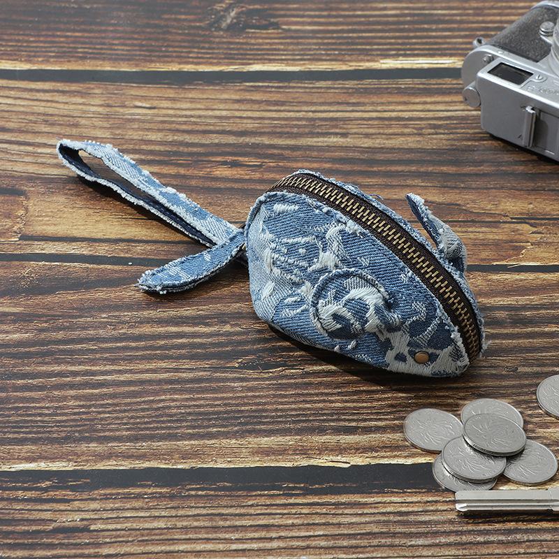 Genuine Leather Coin Purse Cartoon Key Case Multi-functional Hand-held Storage Bag Small Wallet