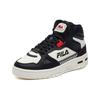 Fila Teratach Fabric Synthetic Leather Trendy Versatile High-Top Retro Basketball Shoes Women sneaker Black White F12W111211FBW