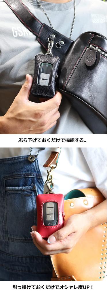 Double Smart Key Case, Normal Green [Ricky's] Compatible with Almost All Models, Holds Two Smart Keys, Key Case with Clear Window, Fits Keys,