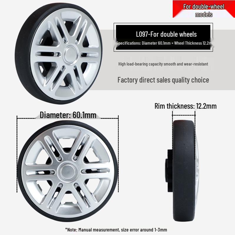 Universalrad-Ersatz für Gepäckkoffer: Lederrolle Gummirolle Felgenreparaturzubehör