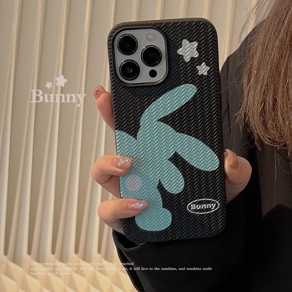 The minimalist rabbit phone case is suitable for iPhone 13, iPhone 15, iPhone 16 Pro Max
