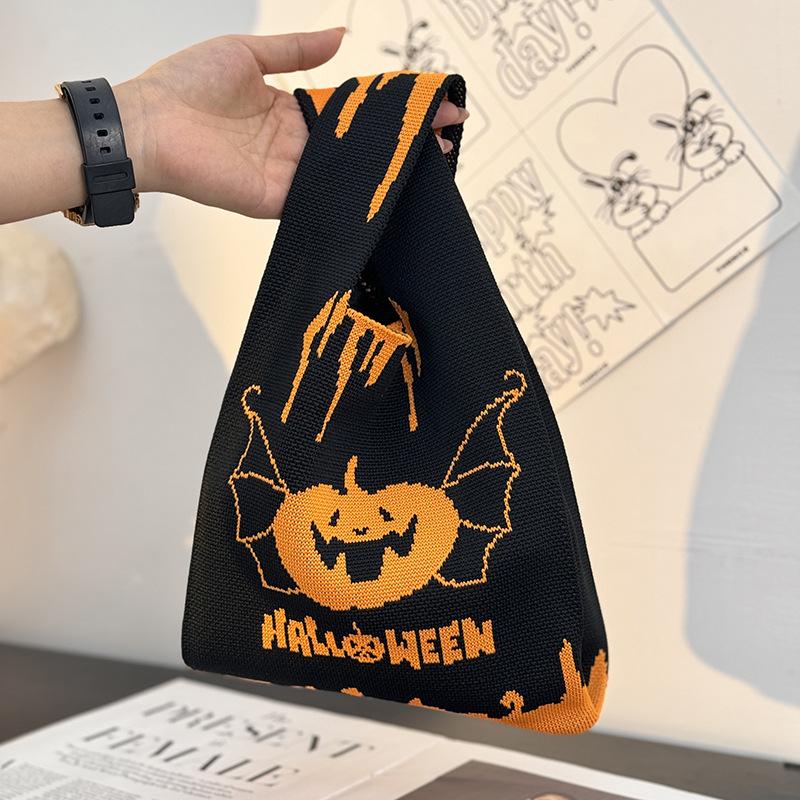 Merry Christmas Gift Bag Christmas Eve Apple Candy Bag Canvas Handbag Santa Claus Knitted Storage Bag Decor Holiday Gifts