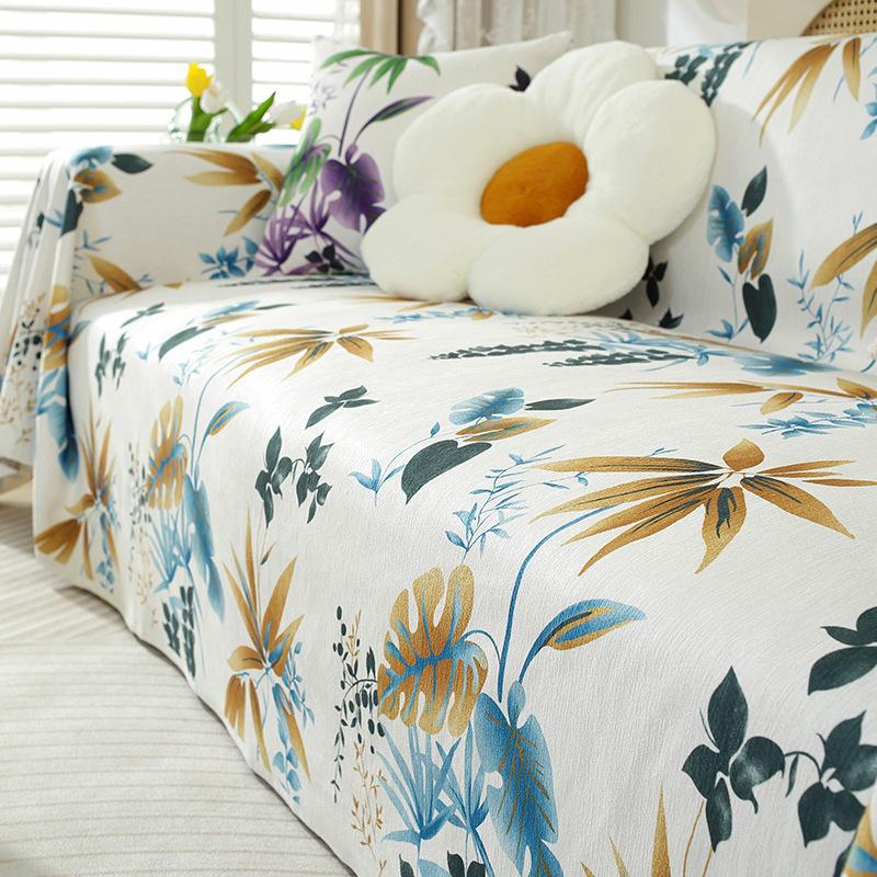 Small, Fresh and High-end Chenille Sofa Towel, Sofa Cover Cloth, Universal Cover Cloth for All Seasons, One-piece Dust-proof Cover Blanket