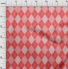 oneOone Cotton Flex Bright Red Fabric Check  Fabric For Sewing Printed Craft Fabric By The Yard 40 Inch