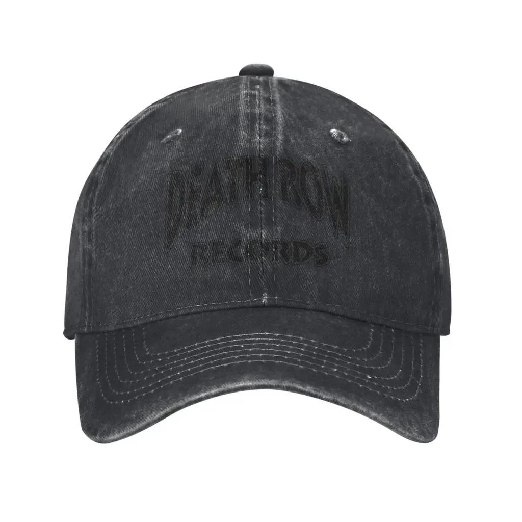 Vintage Hiphopové kšiltovky Death Row Records Unisex Styl Opotřebované Prané Snapback Klobouk Všechna Roční Období Nastavitelný Střih