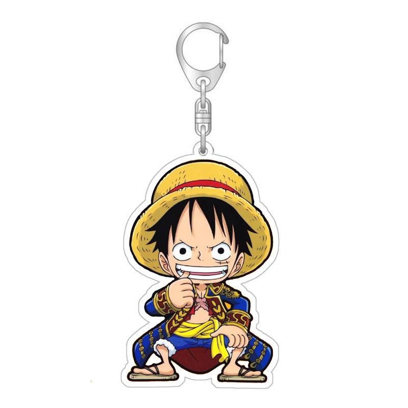 Klíčenka Anime One Piece Klíčenka, Anime Periferie Akrylová Klíčenka, Luffy, Zoro Kreslený One Piece Klíčenka na Tašku