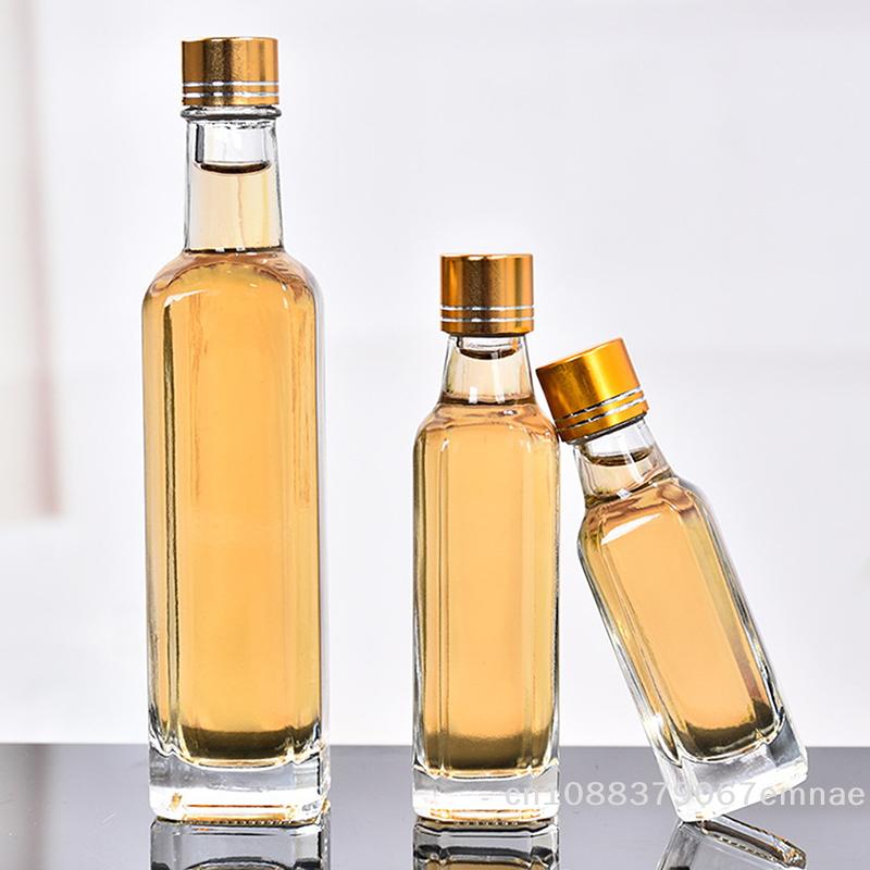 1 Stück Transparente Leere Whisky-Glasflasche 50/100/150 ml Mini-Spirituosenbehälter für Alkohol Hochzeitsgeschenke Weinlagerung Gastgeschenk