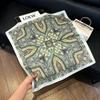 European and American style scarf square scarf imitation silk 71cm retro cashew print literary headband suit with decorative scarf