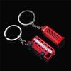 New London Red Bus Key Chain Post Mail Box Key Holder Telephone Booth Charm Pendant Keychain For Men Women Party Gift Key Ring