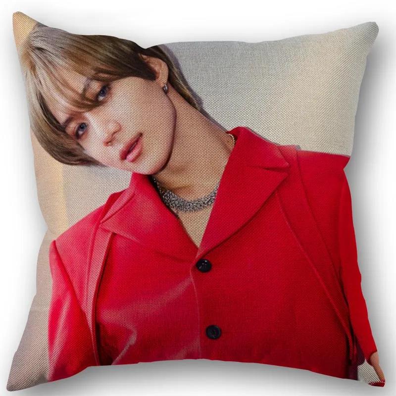 Taemin Kpop Star Pillowcase High Quality Home Textile Cotton Linen Fabric 45x45cm One Side Decoration Pillow Cover New 0519
