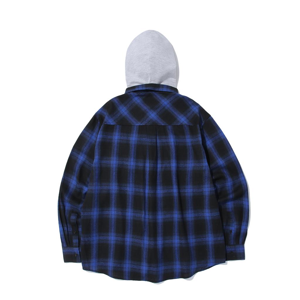 INTERCREW Flannel Yarn-Dyed Multi-Check Shirt D Blue Itz1Yc02Adb