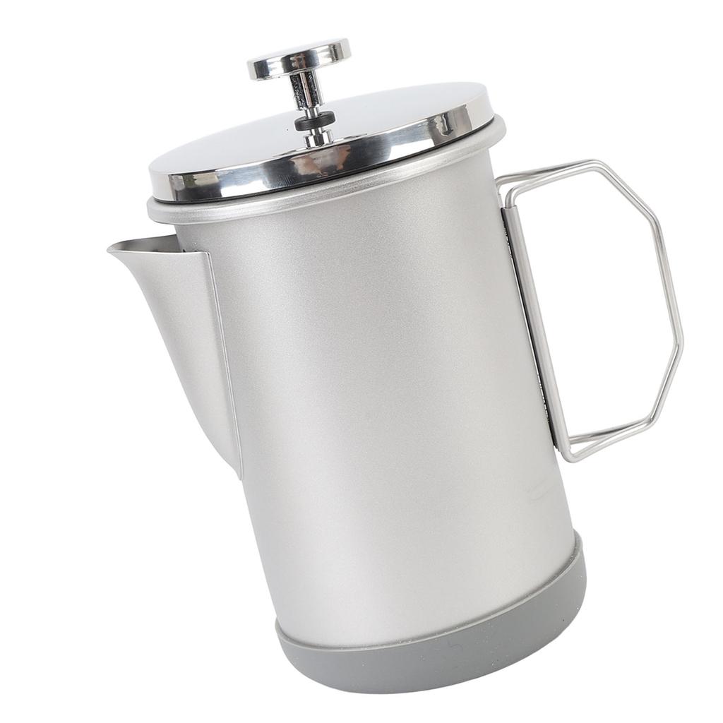 French Press Kaffeemaschine, tragbare handgebrühte Kaffeepresse aus Edelstahl 304, Teekanne für Camping