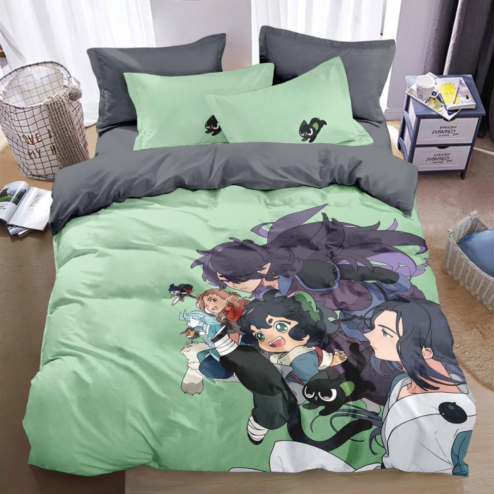 Cartoon Animal Motif,Microfibre Bedding Sets, Children's Bed Linen with Zip Room Decor Duvet Cover for Teenagers Adult 3-Piece