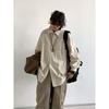 Japanese Vintage Tooling Shirt for Men In Spring and Autumn with Loose American Silhouette Long-sleeved Design Shirt