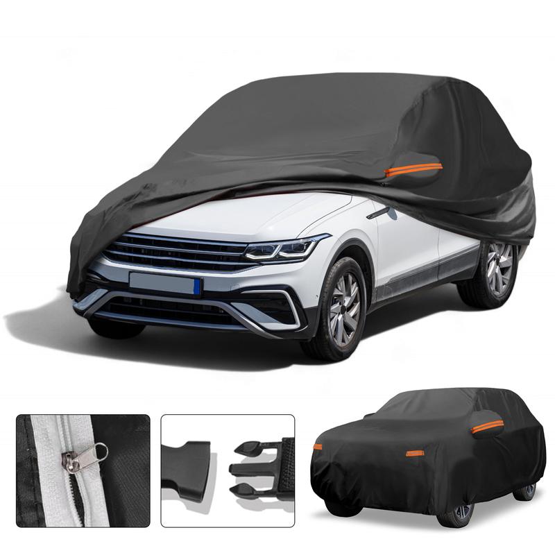 Motoforti All-Weather Waterproof Car Cover - UV-Resistant Outdoor Full Exterior Protection for Volkswagen Tiguan SWB 210D-PU