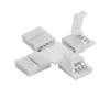 Quality 10mm Connector 4 Pin L T Cross Shape PCB Solderless Corner Connector Strip Connector For RGB 3528 5050 Led Strip Light