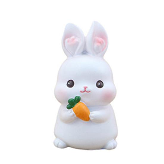 

Фигурки кроликов Милая форма Микроландшафт Смола Мультяшный кролик Ремесло Украшение A
