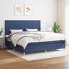 Maison Exclusive - Bettlattenrost mit Matratze Blau 200x200 cm Stoff