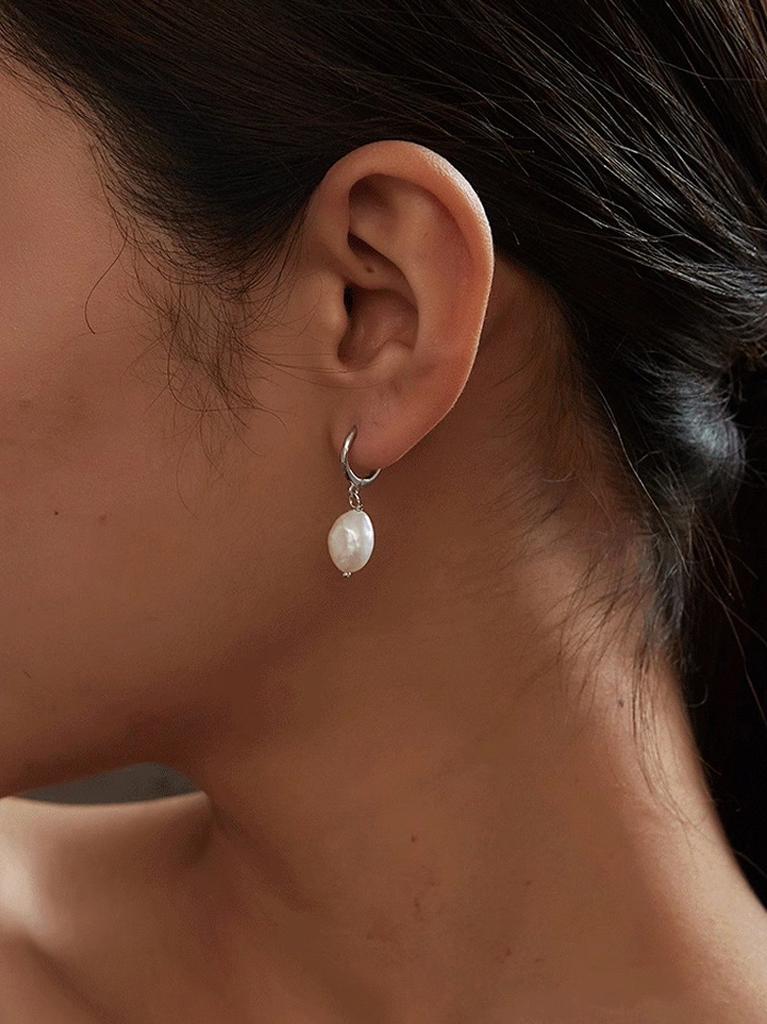 Gold Plated Silver Plated Pearl Earrings with Pearl Dangle Earrings For Women Jewelry For Women Wedding Gift For Women