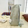 Solid Color Backpack Women's Large Capacity College Style Backpack Student Schoolbag
