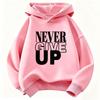 Nooit Opgeven Brief Print Hoodie Kinderen Lente Kinder Sweatshirt Hoody Casual Hoodies voor Jongens Meisjes Kleding