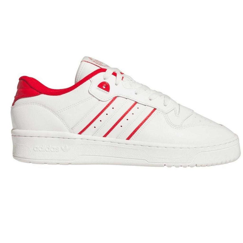 adidas Mens Rivalry 3 Stripes Leather Flat Trainers