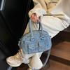 Handbag Retro Denim Bag Underarm Bag Washed Jean Bag Portable Spicy Girl Shoulder Bag  Shopping