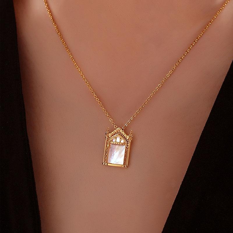 

Стерлингового серебра 925 пробы HP Movie Potters, ювелирные изделия для косплея, волшебное зеркальное ожерелье в форме ракушки, подвеска, реквизит, подарок для женщин, ожерелье-свитер