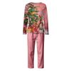 Parent Child Outfit - Christmas Printed Home Outfit Set With Shoulder Length Long Sleeved Top And Pants Set