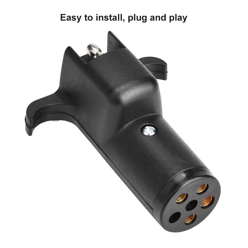 6 To 4 Pin Car Trailer Socket Plug Adapter Converter Caravan Towbar Towing Connector 12V