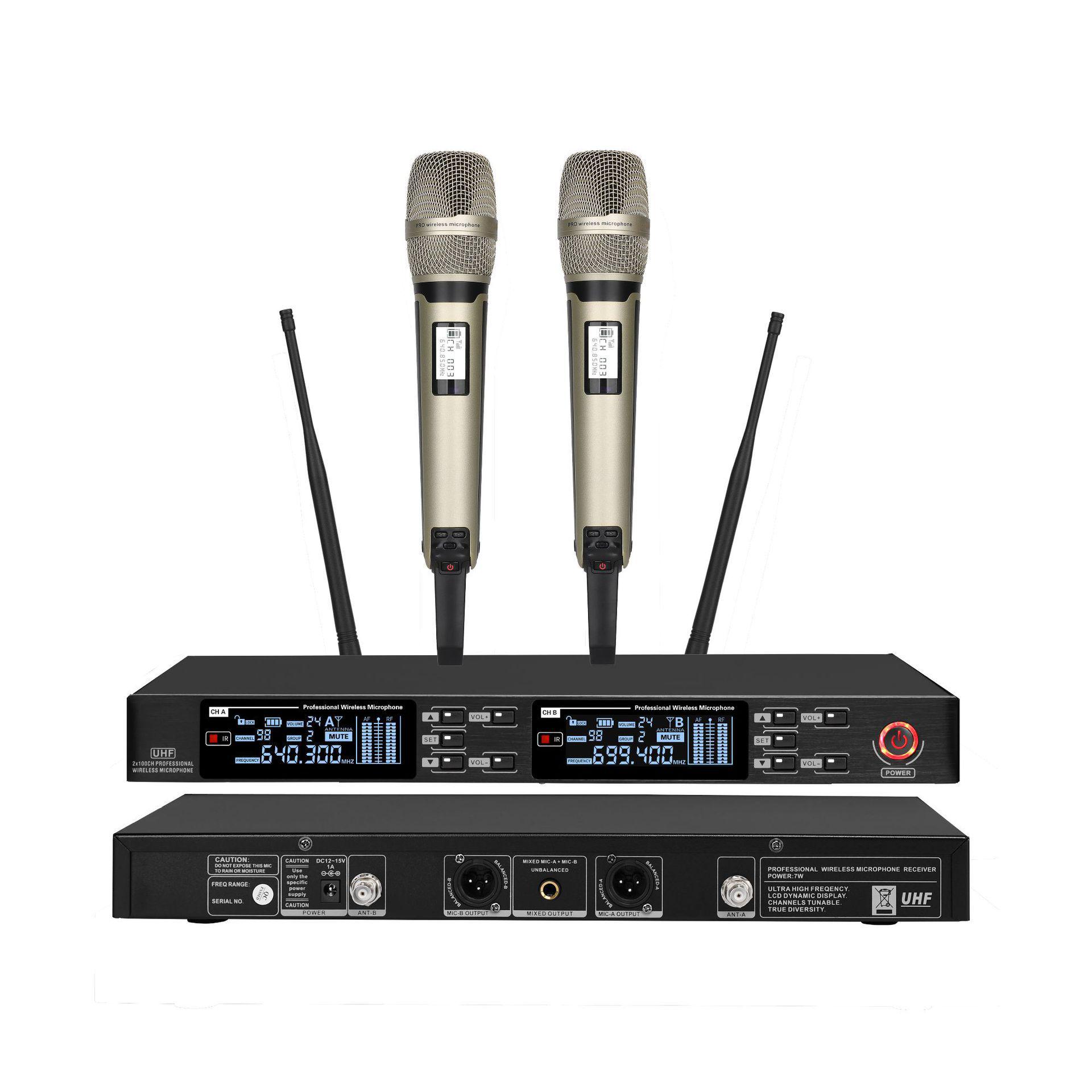 

Dual U-Band Infrared Wireless Lavalier & Headset Microphone Set for Conferences EU Plug