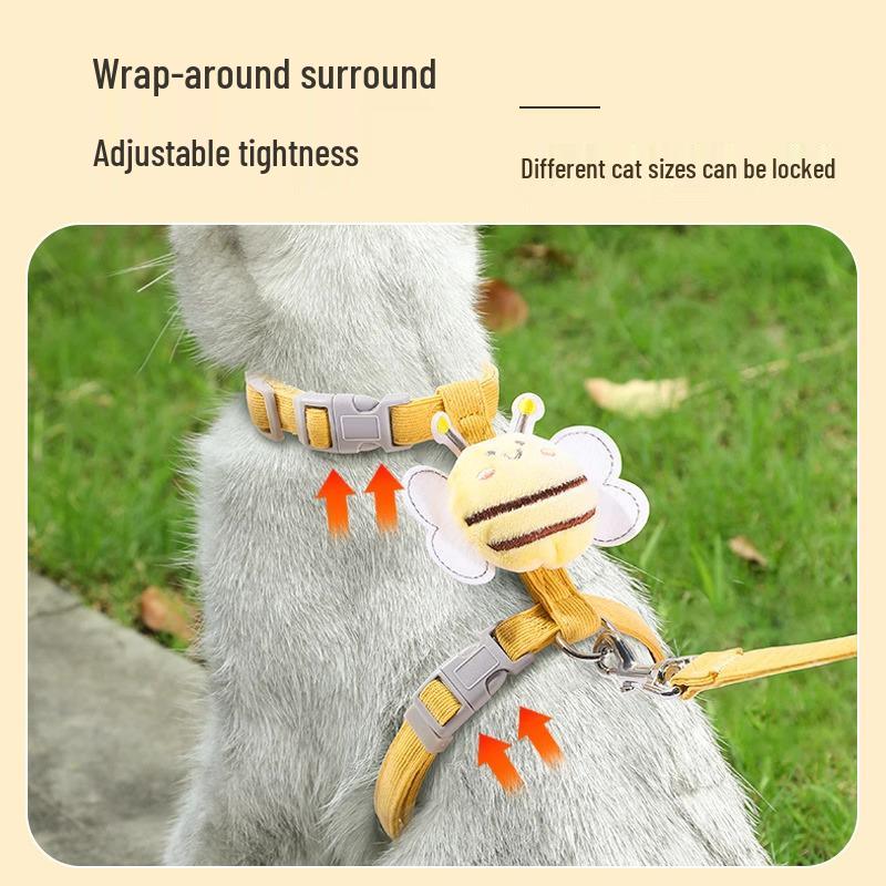 Ausbruchsicheres Outdoor-Geschirr für Kätzchen und Kaninchen mit Hummel-Design