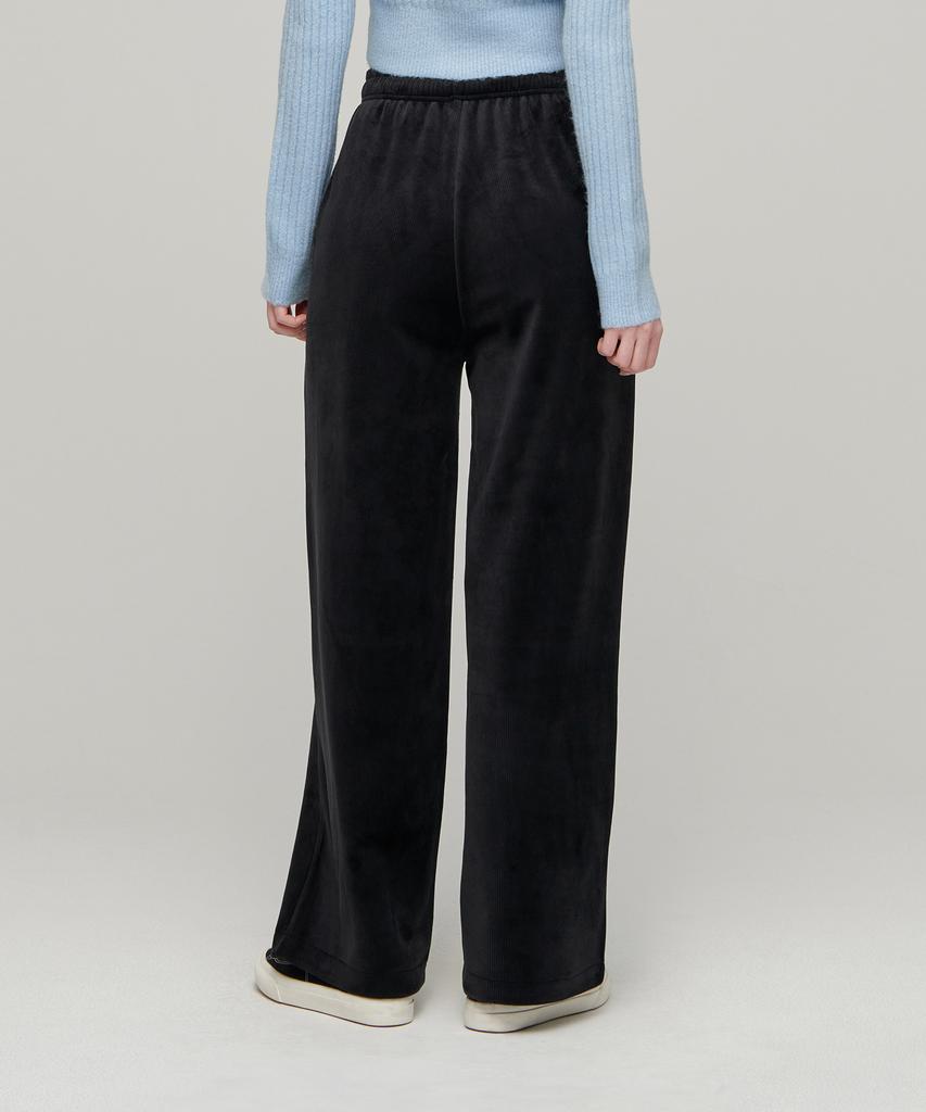 MUSINSA STANDARD WOMAN Women'S Velour Corduroy Lounge Pants [Black]