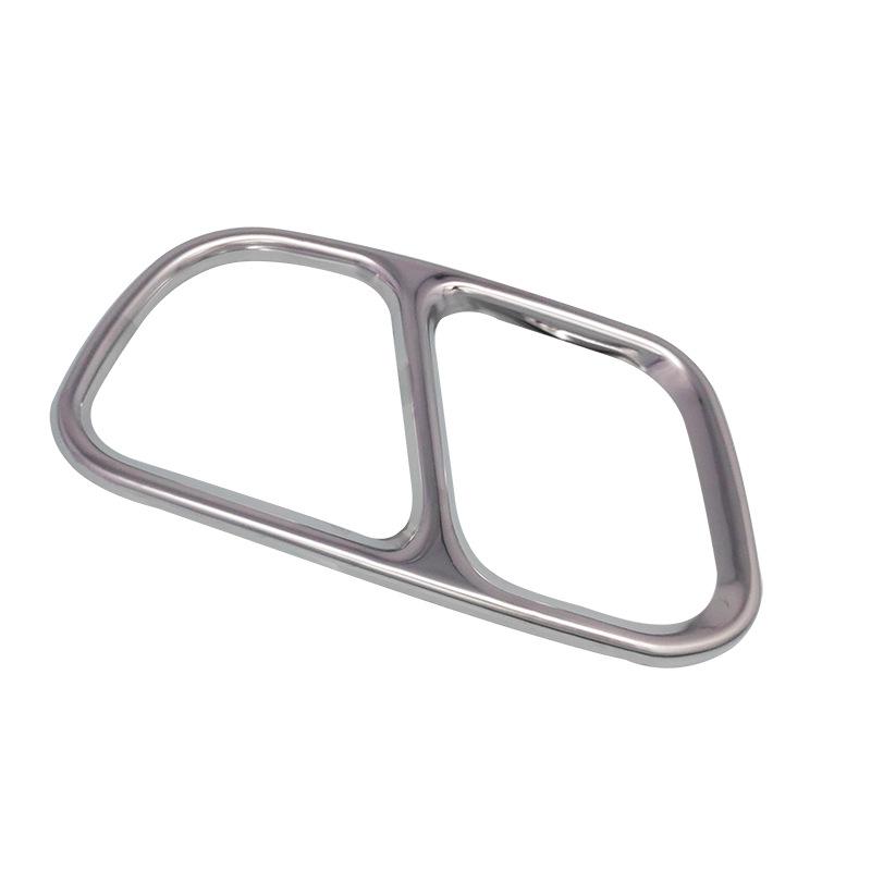 Stainless Steel Silver Exhaust Pipe Cover for 2014-2018 BMW X5 with Four-Outlets.
