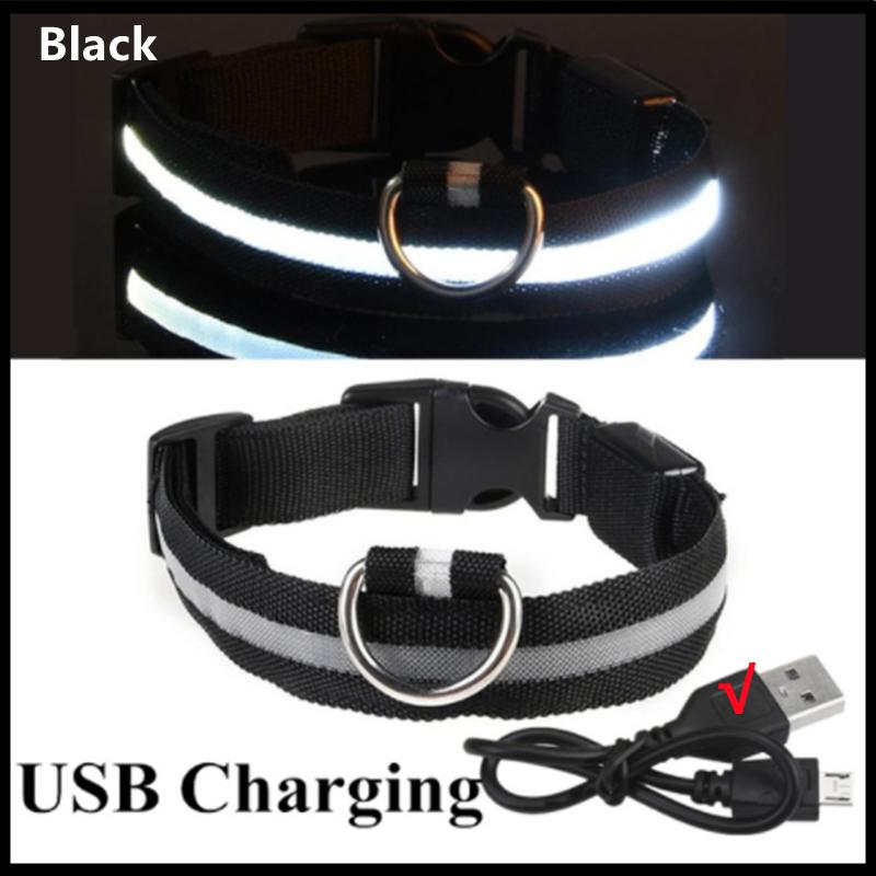 LED leuchtendes Hundehalsband, verstellbar, blinkend, wiederaufladbar, leuchtendes Halsband, Nacht-Anti-Verlust-Hundelicht-Geschirr für kleine Hunde, Haustierprodukte