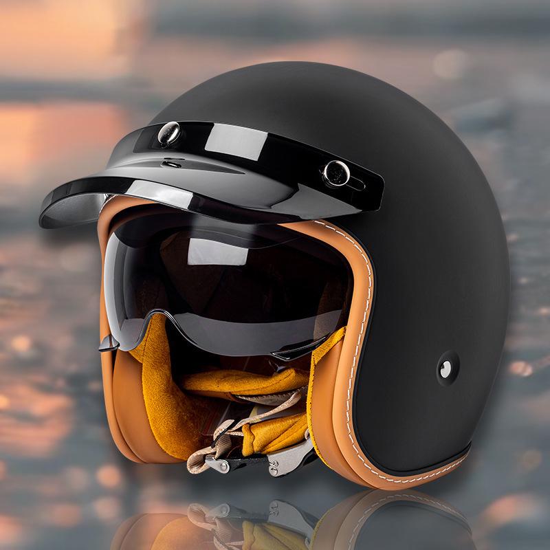 Unisex American Cruiser 3/4 Motorcycle Helmet