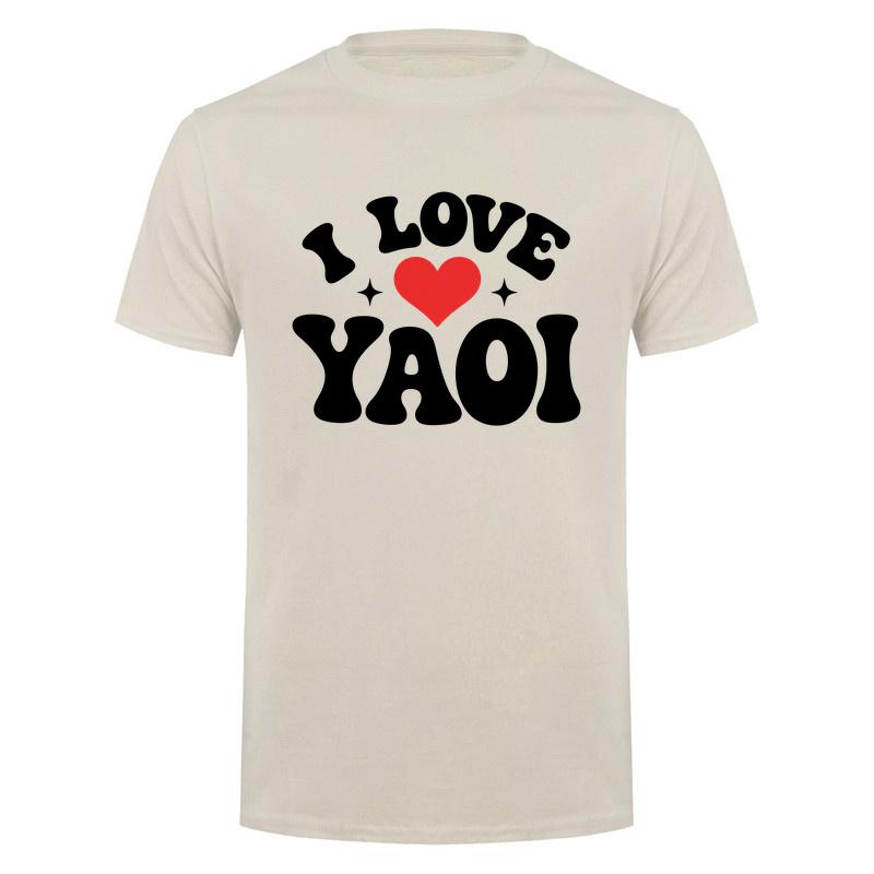 Cool I Love Yaoi T Shirt Funny Heart Anime Unisexga Boys Love Fan Gift Tshirts Short Sleeve Tee Da182