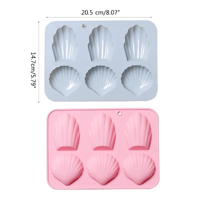 6Cavity Madeleine Silicone Mold Chocolate Mold Mousses Cake Bakings Tool