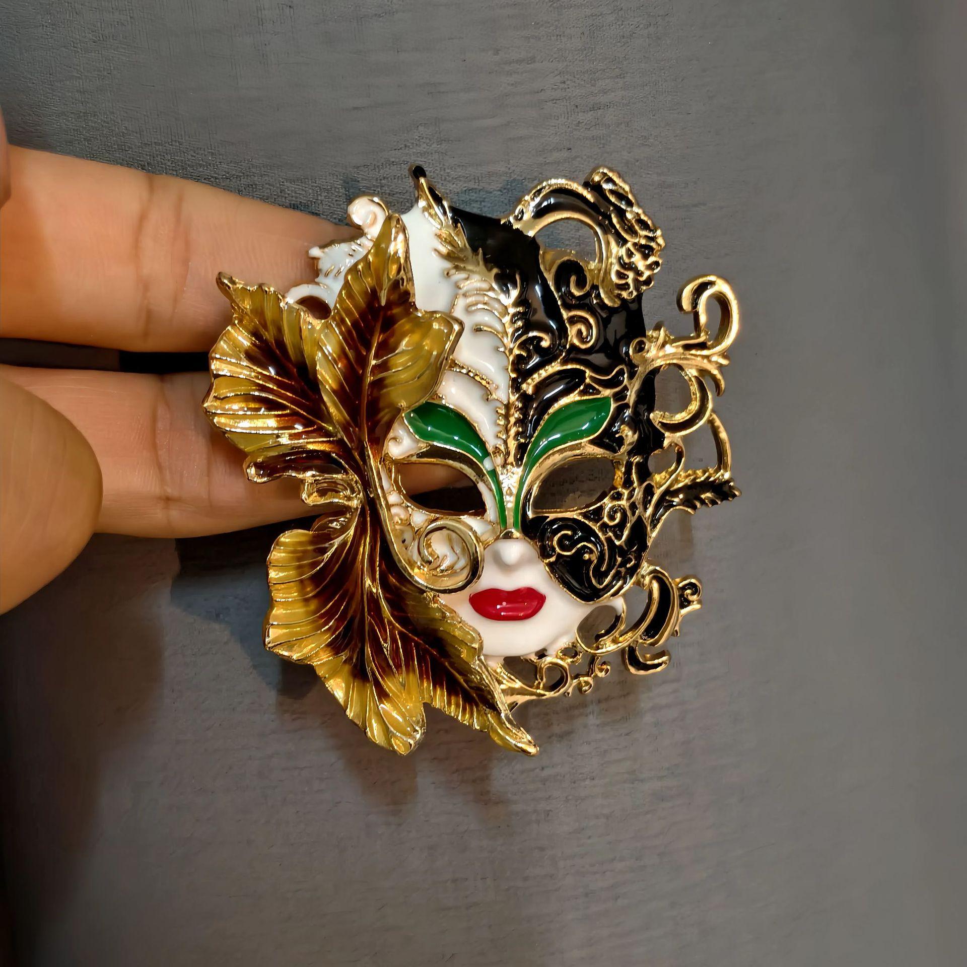 

Брошь-маска, Трехмерный полый рельеф, Нагрудный цветок, Ретро, Тяжелая промышленность, Аксессуары для одежды, Бал, Маленький подарок, Брошь