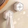 4pcs Self-Adhesive Round Towel Hooks | No-Drill Strong Adhesive, Multi-Purpose for Towels, Clothes, Hand Towels & Cleaning Supplies, Easy Installation
