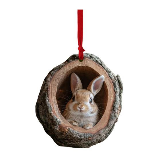 Christmas Animal Ornament Cartoon Forest Animal Hanging Decoration 2D Flat Acrylic Pendant