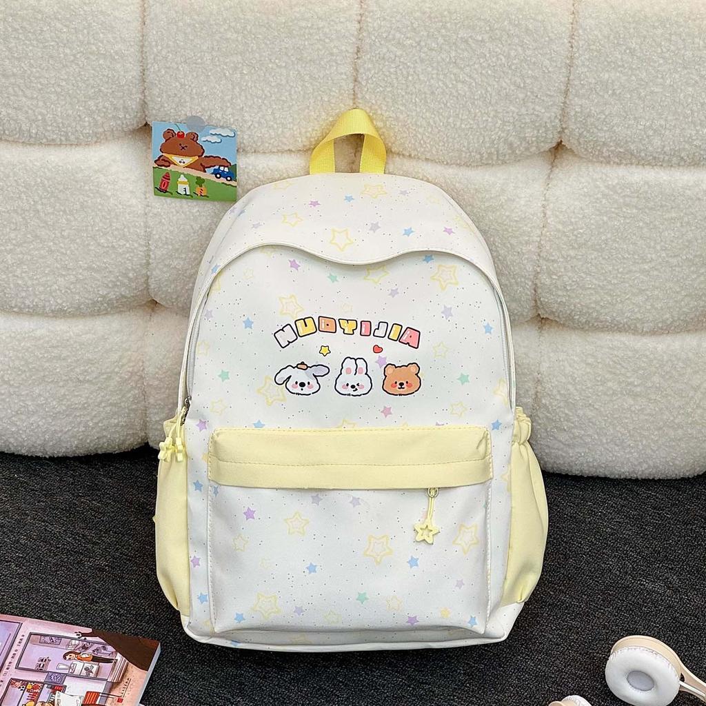 Schoolbag Korean ins printed schoolbag high value large capacity backpack Mori small fresh primary and secondary school students cute backpack