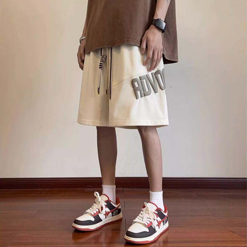 

Унисекс ретро хип-хоп вафельные шорты - модные, легкие, свободного кроя в баскетбольном стиле для лета XL абрикосовый