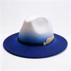 Popular European and American Fashion Western Cowboy Hat Gradual Change Felt Hat Classic High-end Cowboy Hat