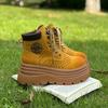 Thick-soled 8cm Hollow Rhubarb Boots Women's Summer New Boots Versatile Single Boots