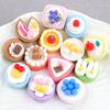Bulk Stock Fast Shipping 100pcs/bag Artistic Hand-painted 3d Miniature Cake Bread Dessert Food Resin Cabochon for Diy