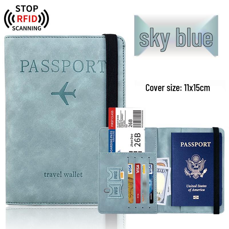 GELEITE PU Leather Passport Holder